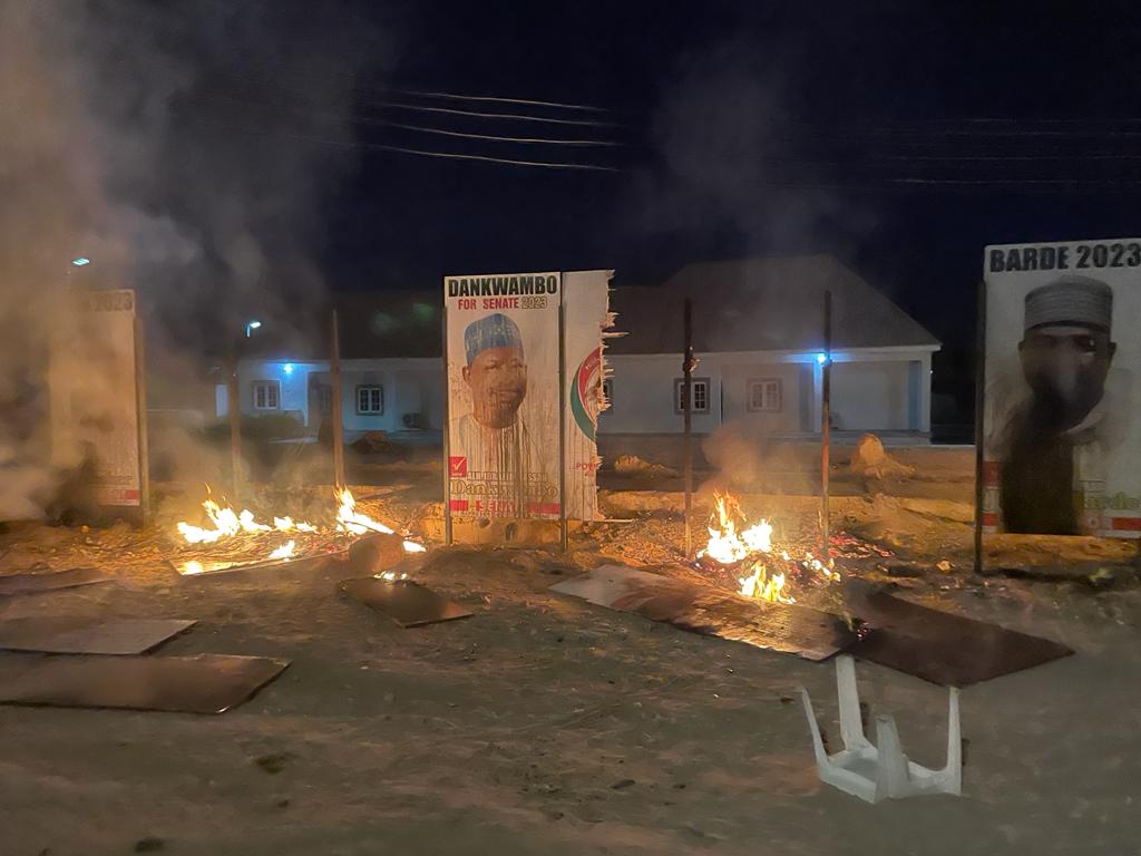 Gombe: Rights Group, PDP Kick as Political Thugs Burn Barde’s Campaign Office