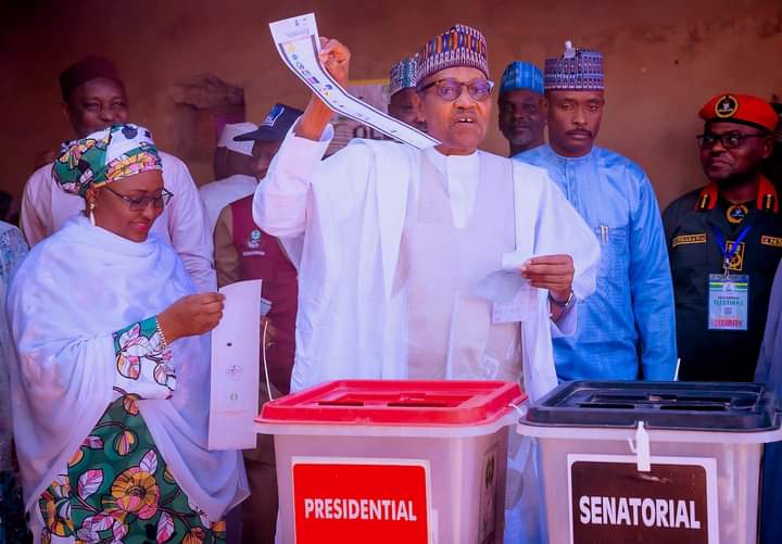 Elections: Buhari, Atiku, Tinubu, Obi Cast Votes