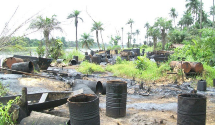 JTF Destroys Over 40 Illegal Refining Sites In Abia Forest