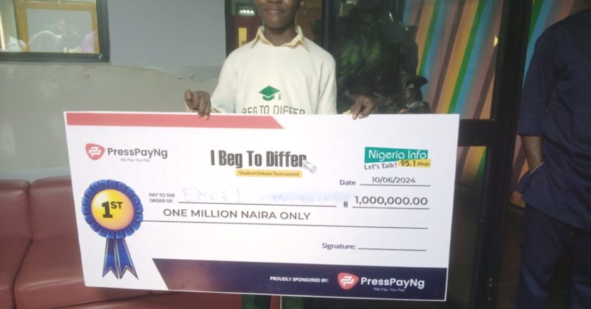 Oma-Benedi emerges winner of ‘I Beg to Differ’ student debate in Abuja