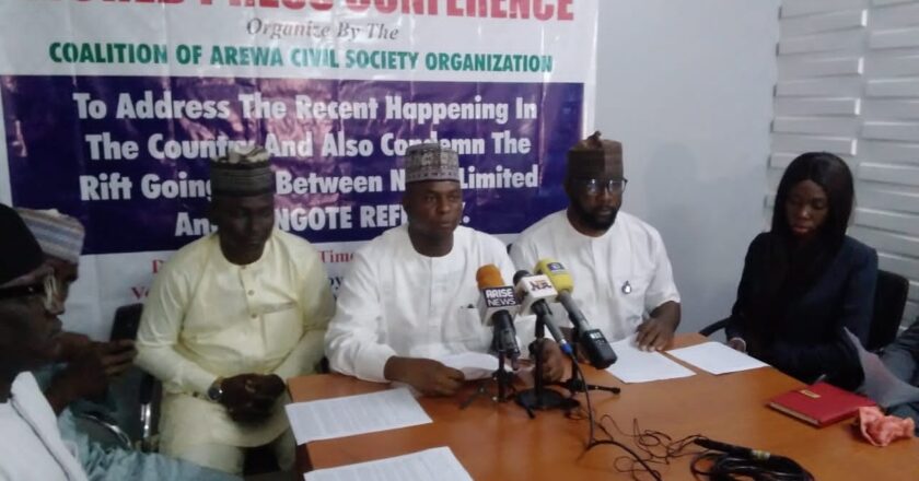 Stop blaming NNPCL for difficulties facing your refinery Bussiness: Arewa Civil Society tackles Dangote