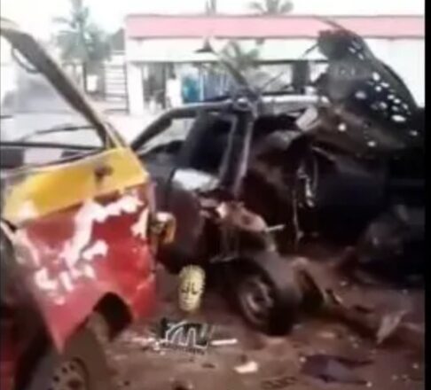 Three Injured As CNG Car Exploded In Edo