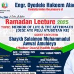 Oyo APC Chieftain, Oyedele Hakeem Alao, To Hold Ramadan Lecture on Saturday