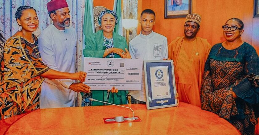 Mrs. Tinubu doles out N25m to autistic teenage Guinness World Record holder