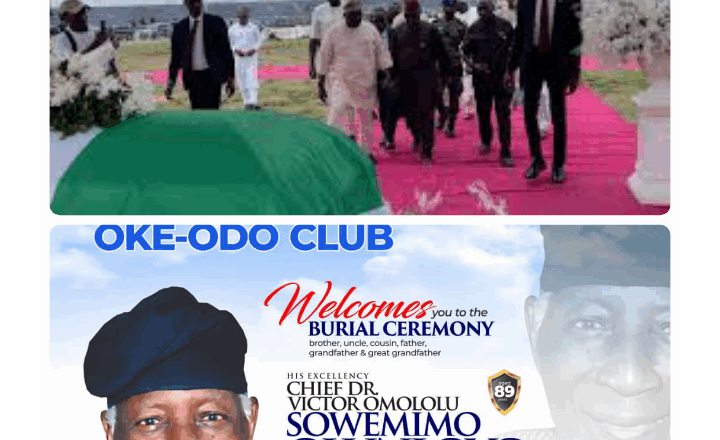 Oke-Odo Club, Kudeti, Ibadan Honored Late Dr. Victor Omololu Sowemimo Olunloyo As He Was Laid To Rest