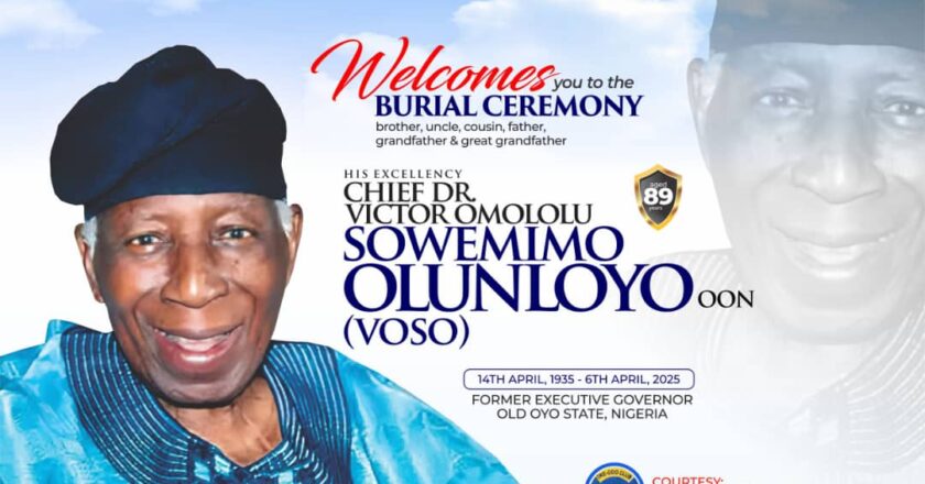 Oke-Odo Club, Kudeti, Ibadan Pays Tribute As Funeral Arrangements Begin For Former Oyo Governor, Dr. Victor Olunloyo