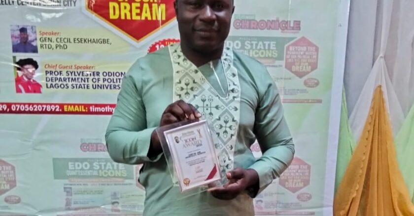 Aigbefoh Honored with Edo Quintessential Icon Award and Inducted into Edo Hall of Fame 2025