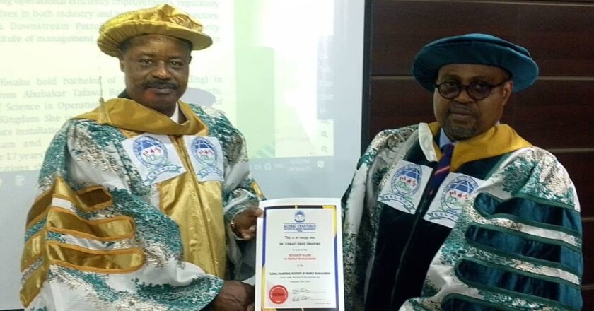 Dr. Odafe Ejenavi Bags Global Chartered Institute of Energy Management Fellowship Award