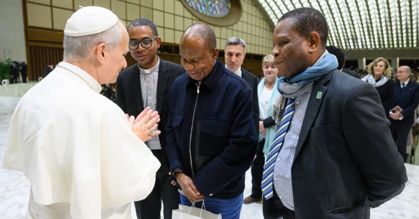 Pope meets eminent industrialist Leemon Ikpea at the Vatican