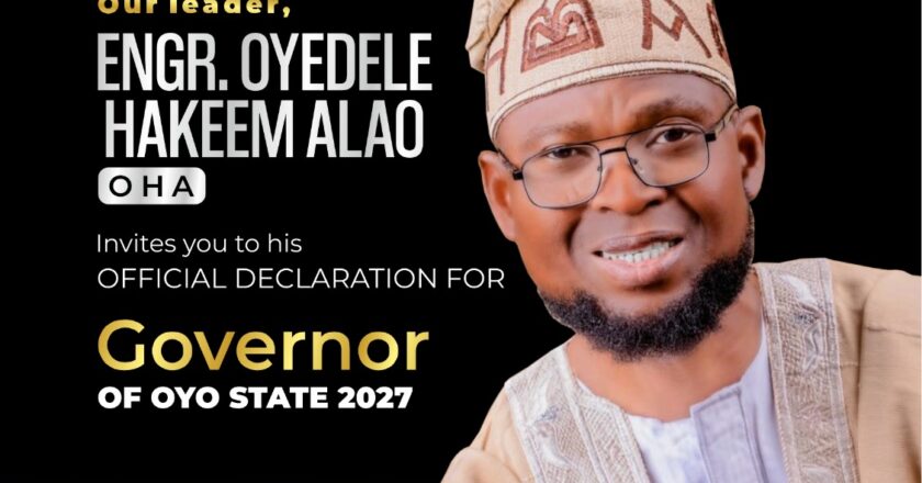 Oyo 2027: Alao Declares Governorship Bid, Unveils ‘Redemption Mission’