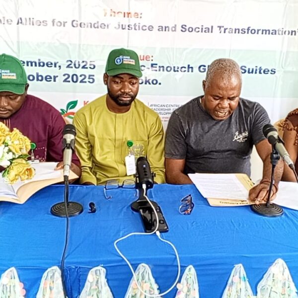 Kozaki Foundation Trains 300 Male Allies to Tackle Gender-Based Violence in North Central Nigeria.