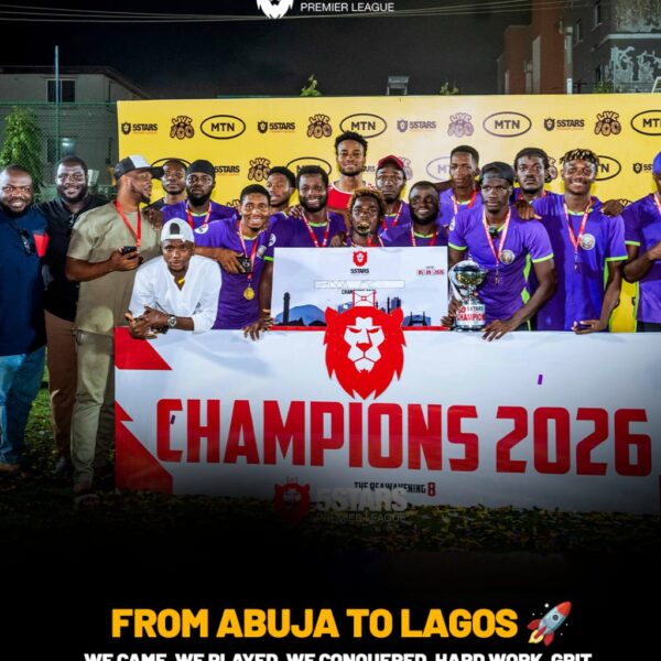 Hood FC Rules Supreme! Abuja Champions Demolish Sir J FC 4-1 to Claim the 2026 5Stars Premier League Title.