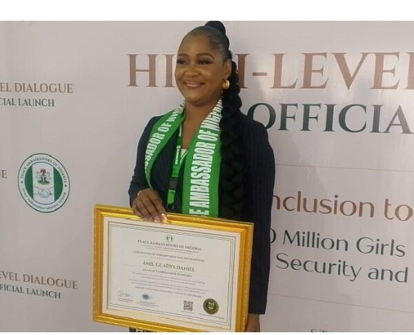 Accolade as Gladys Daniel Bags Peace Ambassador of Nigeria Award