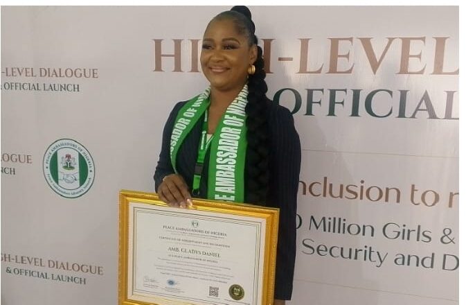 Accolade as Gladys Daniel Bags Peace Ambassador of Nigeria Award