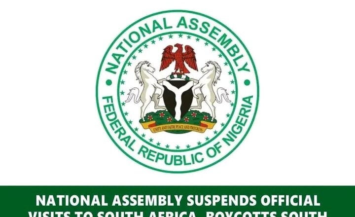 National Assembly Suspends Official Visits to South Africa, Boycotts South African-Hosted Legislative Activities