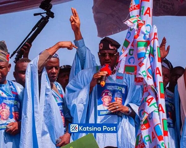 SENATOR DANDUTSE, GOVERNOR RADDA LEAD MASSIVE APC FLAG-OFF RALLY IN FUNTUA FOR TINUBU-RADDA 2027 RE-ELECTION CAMPAIGN